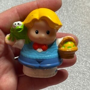 HTF Fisher Price Little People Eddie with Easter Basket